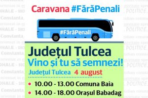 Caravana ajunge sambata in localitatile Baia si Babadag: Deputatul Stelian Ion strange semnaturi pentru initiativa #FaraPenali in judetul Tulcea