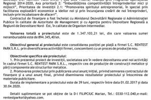 Semnarea contractului de finanţare pentru proiectul „Dezvoltarea societăţii S.C. ...