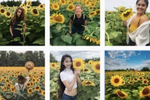 Mii de oameni au creat haos pentru a se fotografia într-un lan de floarea soarelui