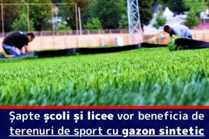 [FOTO] Piatra-Neamţ: Șapte şcoli şi licee vor beneficia de terenuri de sport cu gazon sintetic