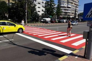 Prima trecere de pietoni colorată din municipiul Suceava