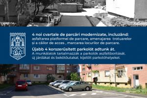 FOTO. Parcări modernizate în două cartiere din Satu Mare. Lista completă
