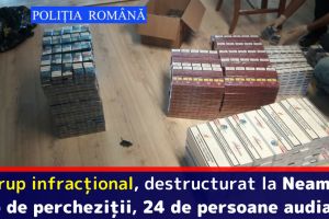 [FOTO] Neamţ: Grup infracţional, destructurat de DIICOT. 36 de percheziţii, 24 de persoane audiate