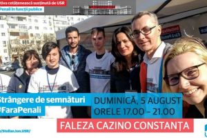 Deputatul Ion Stelian anunta o noua strangere de semnaturi #FaraPenali pe faleza Cazinoului din Constanta