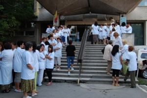 Protest spontan la Spitalul Universitar: 