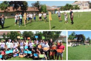 FOTO/ Competiţie sportivă de tip Exatlon cu tinerii deţinuţi în Penitenciarul Aiud. Întrecere între patru echipe pe terenul de la baza sportivă a unităţii