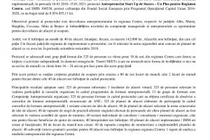 PROIECT CU FONDURI EUROPENE PENTRU DEZVOLTAREA ANTREPRENORIATULUI ÎN REGIUNEA CENTRU