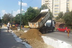 Circulatie ingreunata in zona Marasti. Au reinceput lucrarile