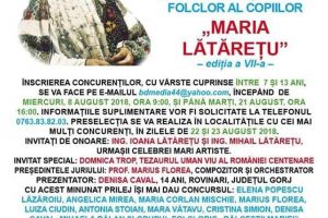 Start înscrieri la Festivalul Naţional de Folclor al Copiilor „Maria Lătăreţu”