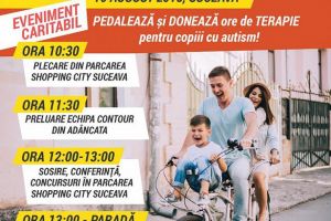 Paradă pe biciclete pentru copiii cu autism