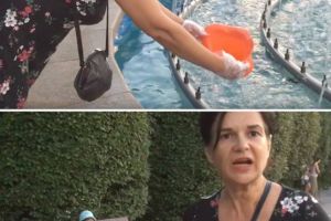 Imagini scandaloase! O mămică, filmată în timp ce spăla oliţa copilului în fântâna dintr-un parc. Luată la rost pentru acest gest scârbos, femeia a turbat