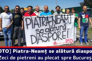 Piatra-Neamţ se alătură diasporei! Zeci de pietreni au plecat spre Bucureşti