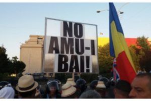 Maramuresu’ ii fruncea: No, Amu-i Bai! Sloganul de suflet al protestului din Bucuresti