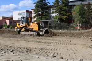 Lucrări la parcarea Catedralei