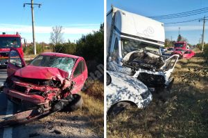 DN 61: Trei maşini implicate într-un accident la Petreşti. Două persoane au ajuns la spital