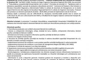 Anunţ începere proiect: ”Creşterea competitivităţii prin realizarea de investiţii la ...