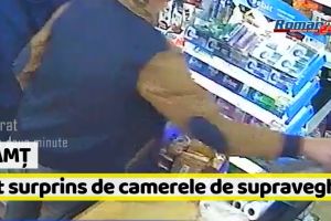 Neamţ: Furt surprins de camerele de supraveghere