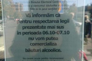 FOTO. Fără alcool de referendum! Decizia luată de unele supermarket-uri din Satu Mare
