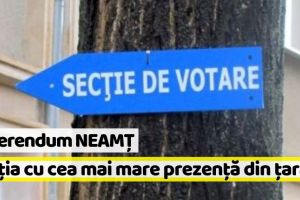 Neamţ: Cel mai mare procent din ţară la prezenţa la vot, într-o secţie din Neamţ