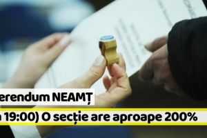 Referendum NEAMȚ: Prezenţa la vot (ora 19:00) – 5,42 %. O secţie are aproape 200%