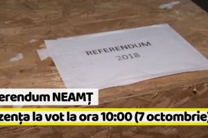 Referendum NEAMȚ: Prezenţa la vot la ora 10:00 (7 octombrie). Prezenţă de 300% la o secţie