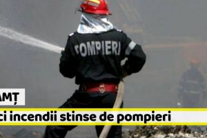 Neamţ: Cinci incendii stinse de pompieri într-o singură zi