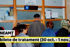 Casa de Pensii Neamţ: 187 bilete de tratament în perioada 30 octombrie – 01 noiembrie 2018