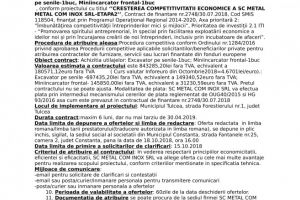 ANUNT DE PARTICIPARE LA LICITATIE