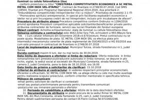 ANUNT DE PARTICIPARE LA LICITATIE