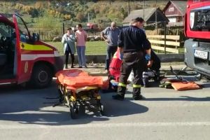Accident la Sângeorz-Băi: Un biciclist a ajuns la spital (VIDEO)