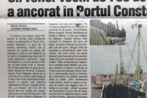 O corabie veche de şapte secole a ancorat la Constanţa