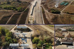 VIDEO. Autostrada Sebeş-Turda: Grinzi pregătite pentru mini-viaductul de la Oarda, în locul casei demolate care a dat bătăi de cap constructorului