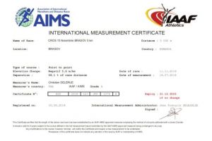 Crosul 15 Noiembrie a primit certificatul oficial de măsurare internaţională