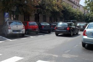 Zebră 3D la Bistriţa, circulaţie restricţionată pentru realizarea ei. Ce mesaje vor apărea pe 16 treceri de pietoni