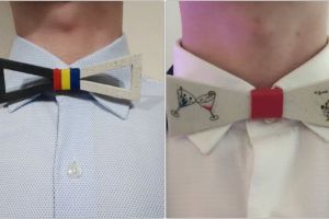 FOTO: Albaiulianul care confecţionează papioane din beton şi din răşină. Pentru Anul Centenar, în colecţie, se regăseşte şi Papionul Călător… cu tricolor