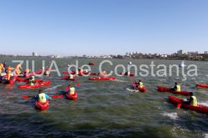 Imagini de la eveniment: Constanta. Marele campion Ivan Patzaichin a dat startul cursei de pe lacul Tabacarie 