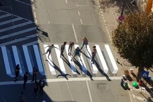 Zebră 3D în centrul Bistriţei. Iată ce au realizat elevii Liceului de Arte (FOTO-VIDEO)