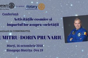 Dumitru Prunariu, la Bistriţa: ”Activităţile cosmice şi impactul lor asupra societăţii”