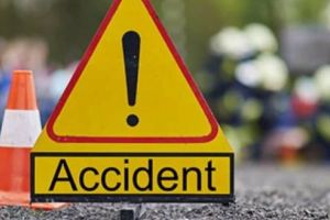 Motociclist intrat în decor