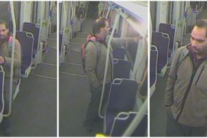 Tramvai Armonia vandalizat. Un barbat a fost surprins de camera video cand sparge geamul