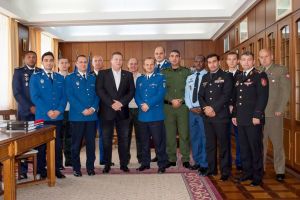 Participanţi din nouă ţări ai Cursului Superior Internaţional (jandarmerie şi poliţie) în vizită la sediul inspectoratului din Harghita