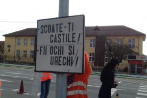 Poliţia, în acţiune cu angajaţii de la Drumuri