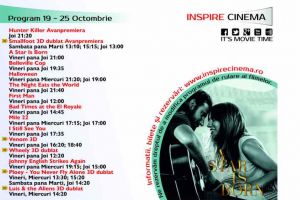 Program Cinema Inspire Alba Mall. Ce filme vor rula în perioada 19-25 octombrie 2018