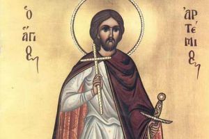 În 20 octombrie, Biserica Ortodoxă îl pomeneşte pe Sfântul Mare Mucenic Artemie