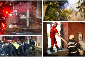 Verificari ale pompierilor la hotelul ce a luat foc in Complexul Studentesc din Timisoara