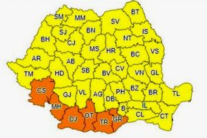 Cod galben în Bistriţa-Năsăud: Vânt puternic, ploi şi ninsori viscolite la munte
