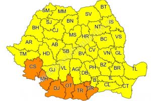 Din această seară, intră în vigoare o avertizare Cod Galben de vânt, dar şi ninsoare în zona montană