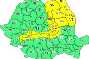 COD GALBEN în judeţul Alba: Ninsori viscolite şi intensificări ale vântului începând de miercuri seara până joi după-masa