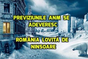 ALERTĂ METEO! România, cuprinsă de NINSOARE. DN 1 A, BLOCAT din cauza ZĂPEZII