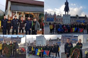 FOTO / VIDEO: „Ştafeta Veteranilor” 2018 Invictus, a ajuns la Oradea. Ultramaratonistul aiudean Levente Polgar, a preluat ştafeta şi o va preda, joi, la Carei